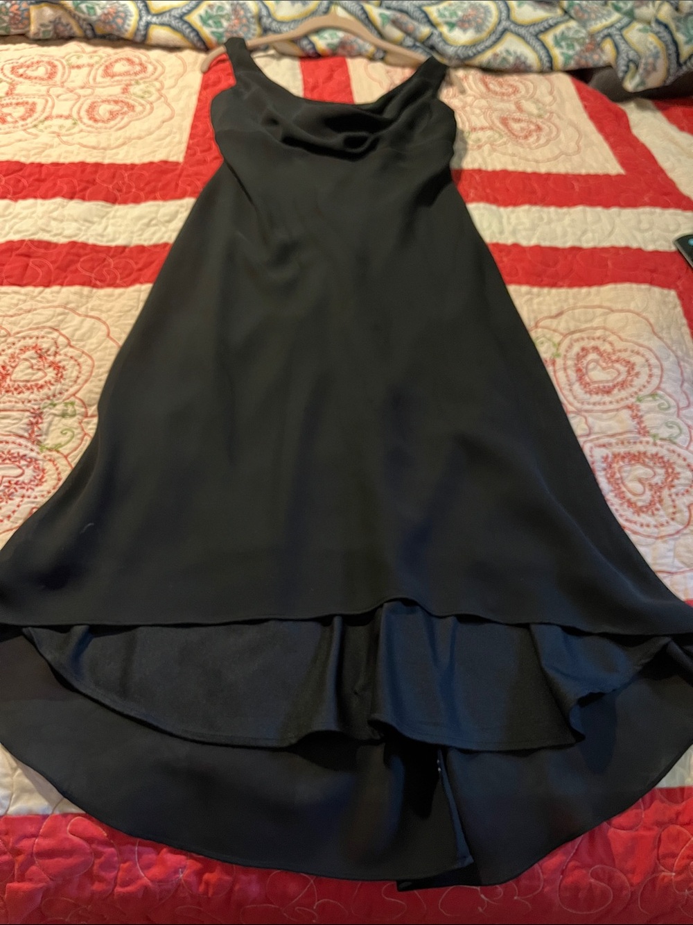 Black High-Low A-Line Skirt Betsy & Adam size 8